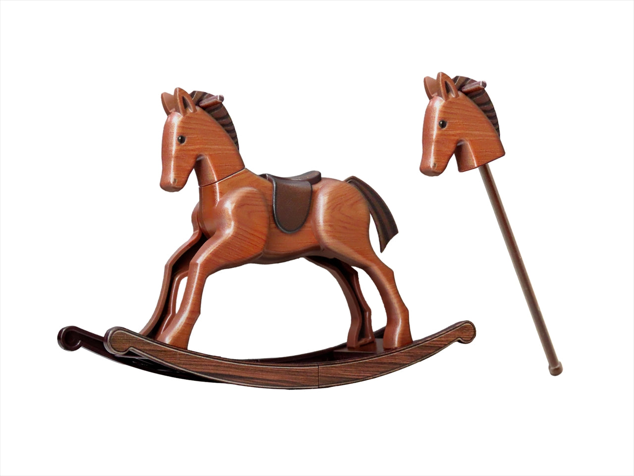 Juego de figuras Puripura, conocimiento del caballo de madera, antiguo