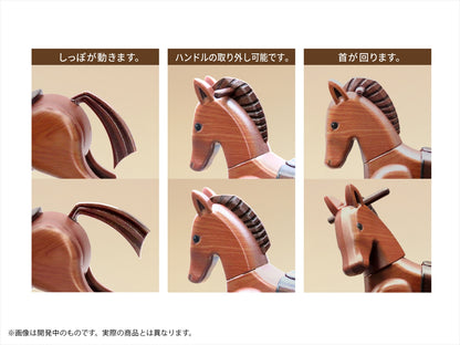 Juego de figuras Puripura, conocimiento del caballo de madera, antiguo