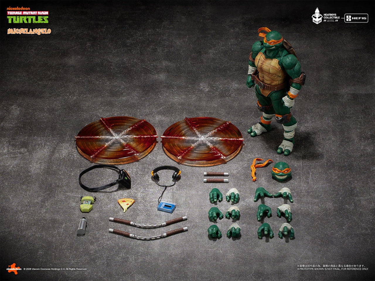 HEATBOYS Mutant Turtles Michelangelo scale movable figure Regular version