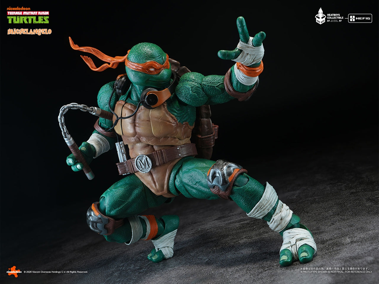HEATBOYS Mutant Turtles Michelangelo scale movable figure Regular version