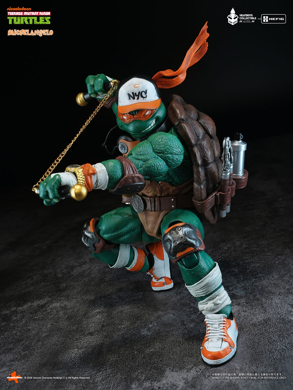 HEATBOYS HB0105 Mutant Turtles Michelangelo Scale Movable Figure Deluxe Edition