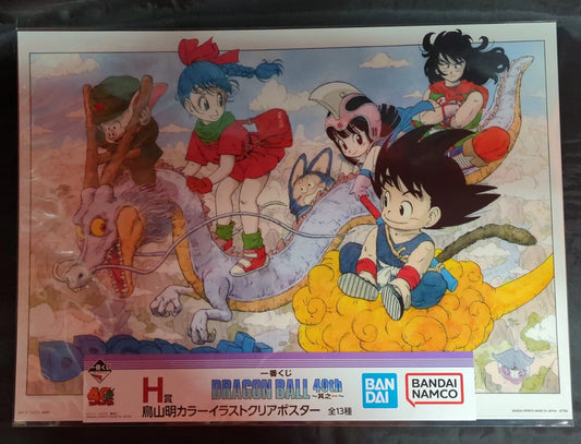 Bandai Spirits Ichiban Kuji DRAGON BALL 40th Anniversary Part 1 H-Prize Shenron and the Shonen Edition Akira Toriyama Color Illustration Clear Poster