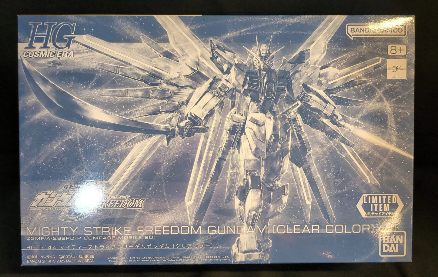 Bandai Spirits HG 1/144 Mobile Suit Gundam Seed FREEDOM Mighty Strike Freedom Gundam Clear Color ver. LIMITED