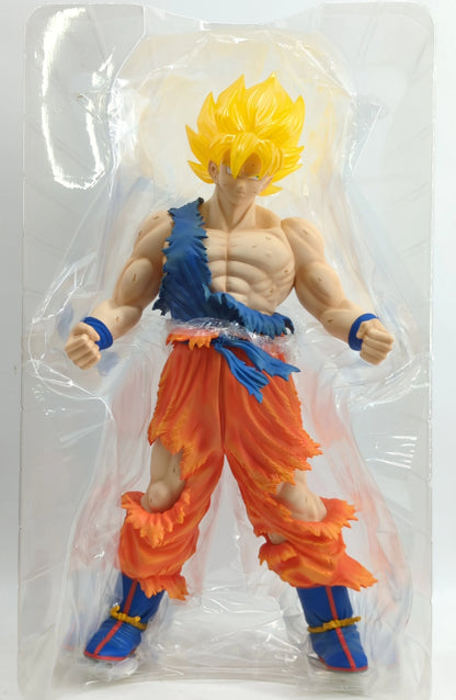 X-plus Gigantic series Super Saiyan Son Goku Damage Ver. Clear Hair Version