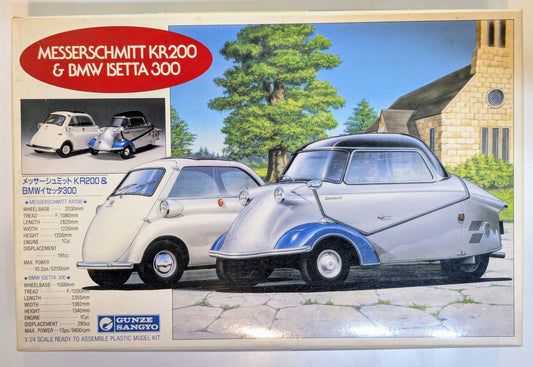 Gunze Sangyo 1/24 scale G-196 Messerschmitt KR200 and BMW Isetta 300 1/4 scale