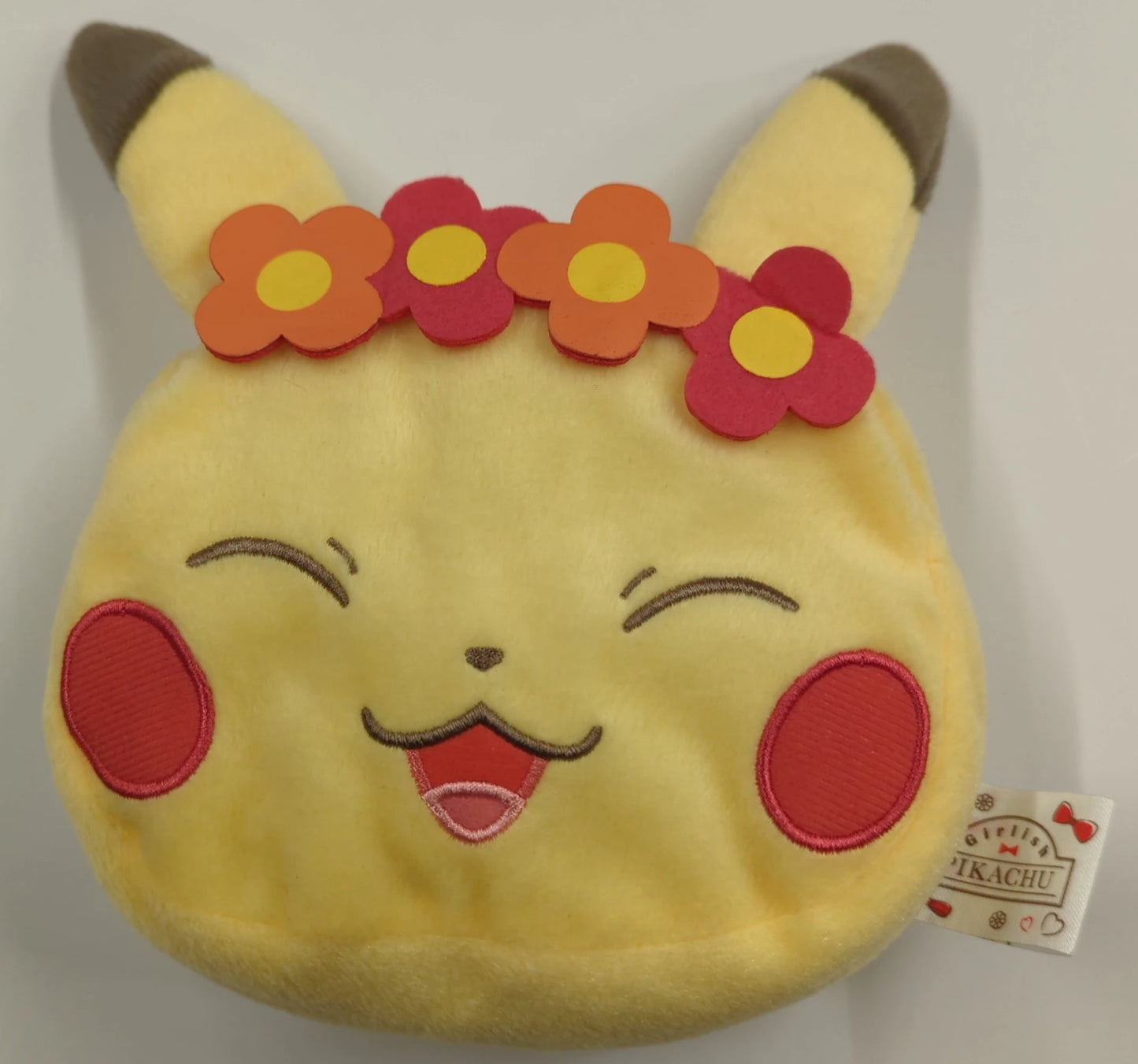 Banpresto Girlish PIKACHU Plush Stuffed Toy Pouch Pokemon Pikachu (Flower)