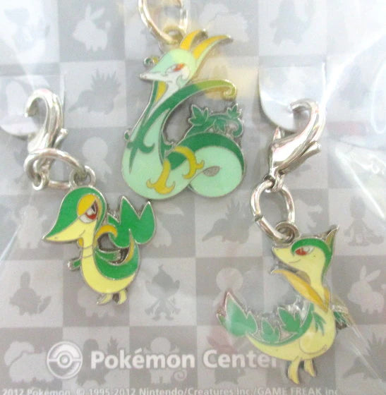 Pokemon Center evolution metal charm Tsutaja & Janobi & Jaroda 495-497