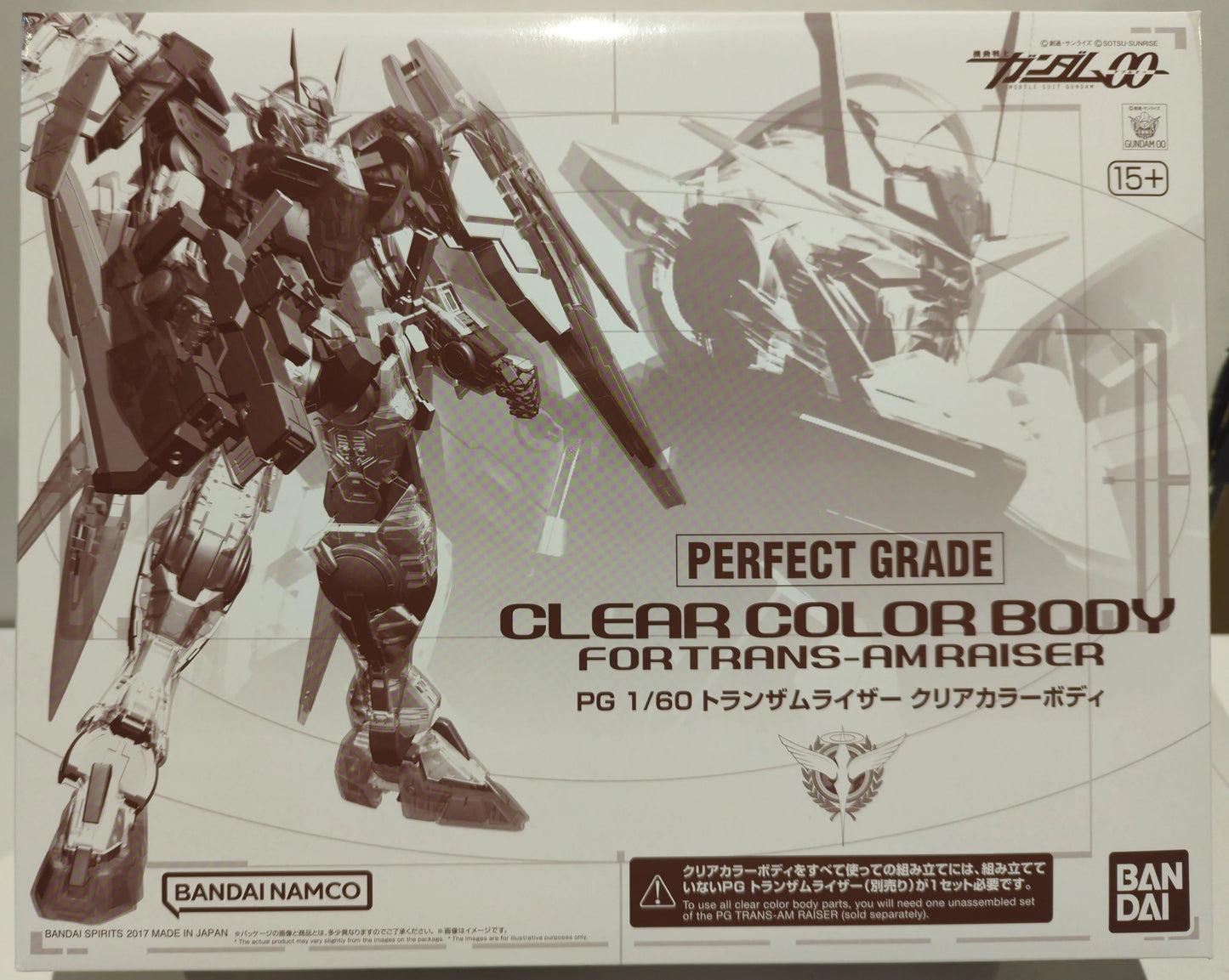Bandai PG 1/6 0 Mobile Suit Gundam 00 Trans-am Raiser Clear Color body /15 +