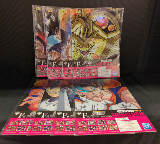 Bandai Spirits Ichiban Kuji Dragon Ball THE GREATEST SAIYAN F-Prize Complete 8 Piece Set Clear File