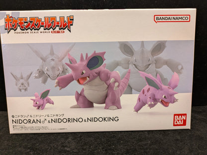 Bandai Namco Pokemon Scale World Kanto Region Pokemon Nidoran (Male) and Nidorino and Nidoking