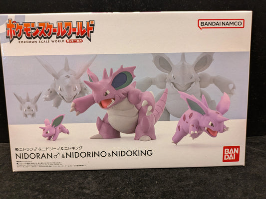 Bandai Namco Pokemon Scale World Kanto Region Pokemon Nidoran (Male) and Nidorino and Nidoking