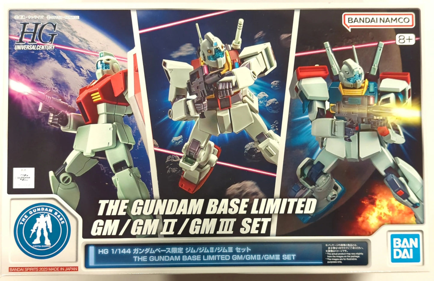 BANDAISPIRITS HGUC/Gundam Base Limited 1/144 Mobile Suit Gundam GM/GM II/GM III set