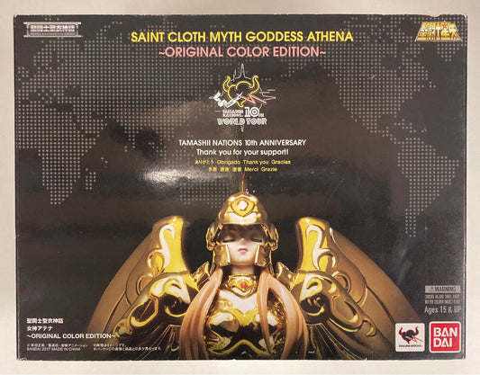 BANDAI Saint Seiya Myth Cloth Masami Kurumada Dea Atena/Saori Kido EDIZIONE COLORE ORIGINALE OCE