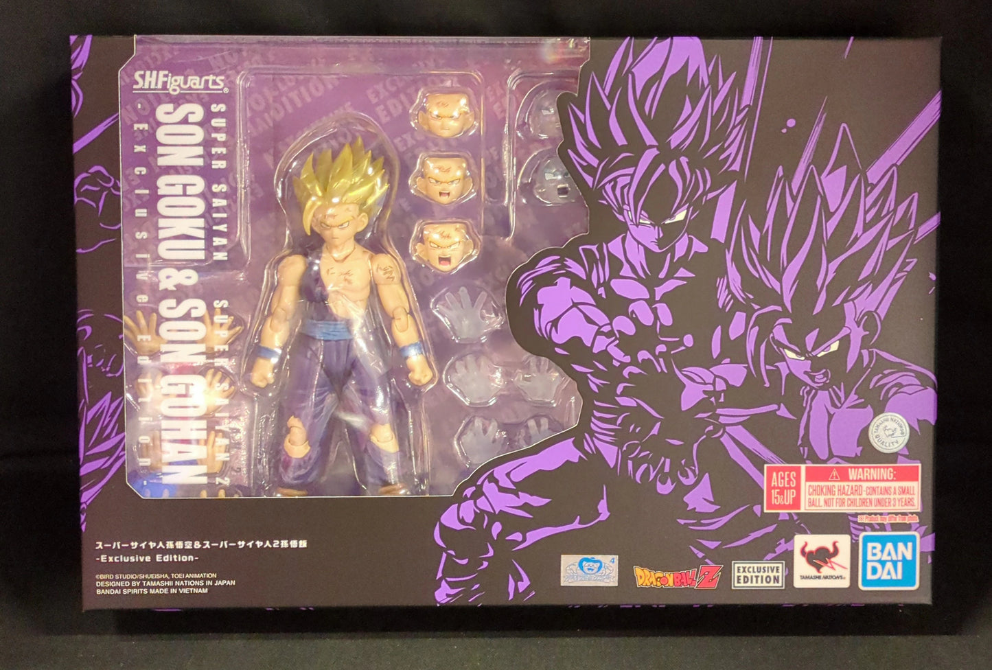 BANDAINAMCO S.H.Figuarts Super-Saiyan Son Goku and Super-Saiyan 2 Son Gohan Exclusive edition