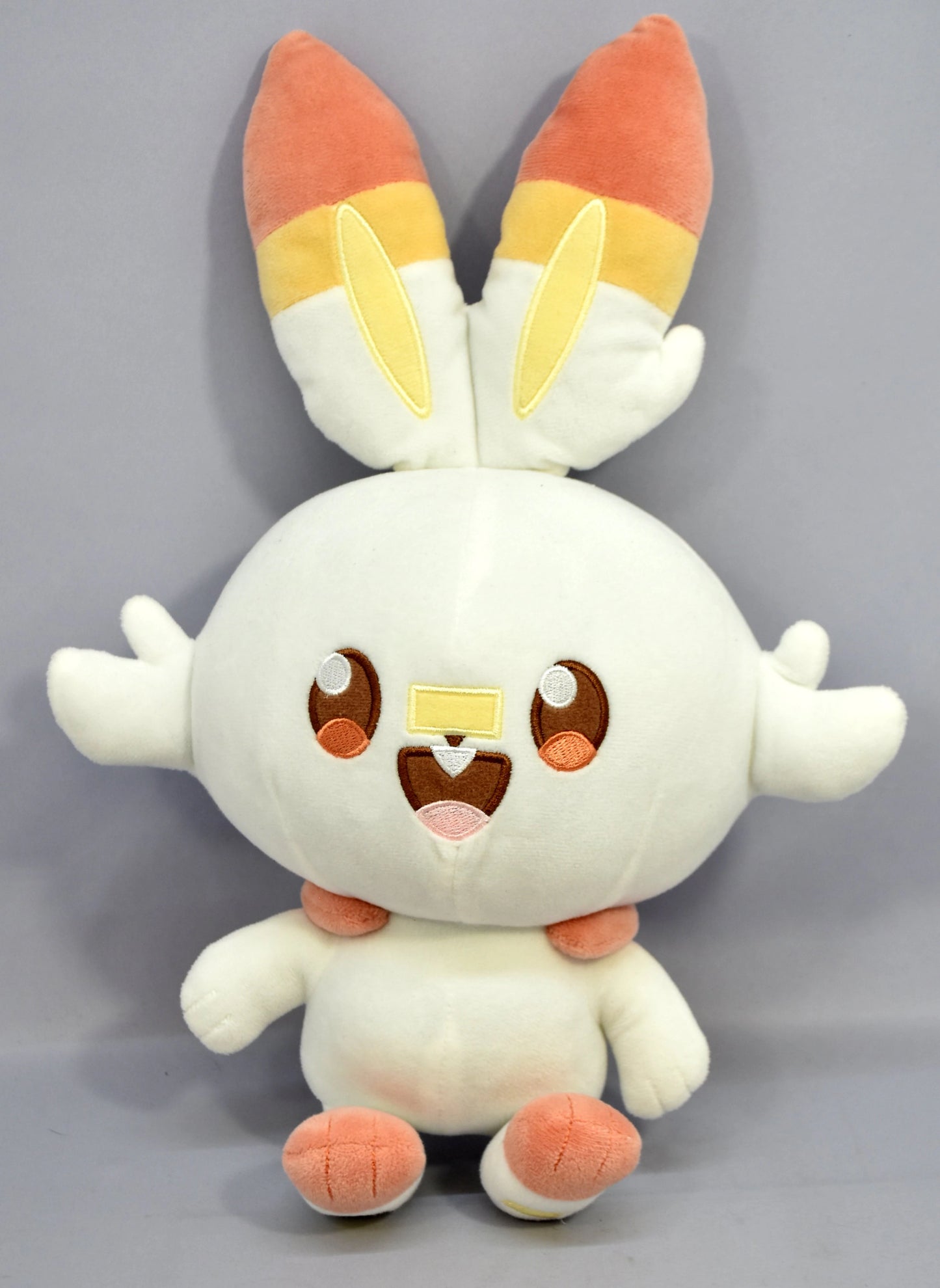 Bandai Spirits PokePeace Fluffy Plush Stuffed Toy Piplup and Scorbunny Pokemon Scorbunny