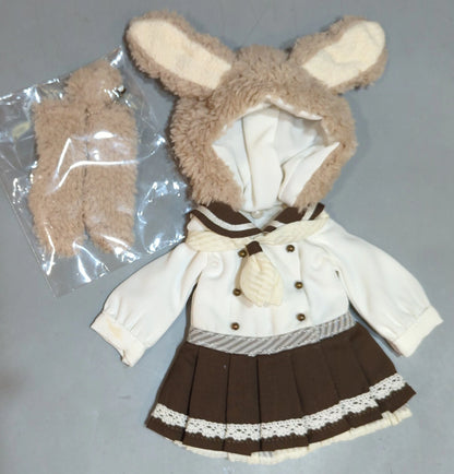 Volks Chibi Dress YoSD and Yo-Ten Dress set Fluffy Bunny One Piece (Cafe au Lait)