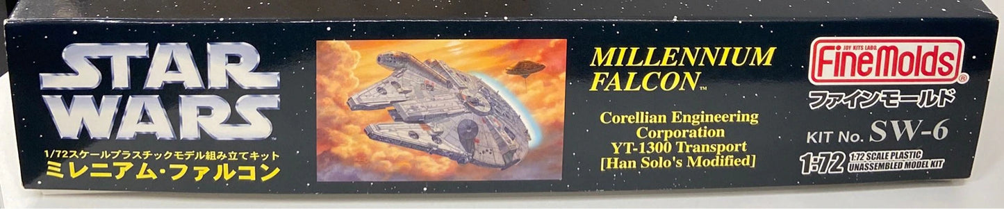 FINE MOLDS PLASTIC UNASSEMBLED MODEL KIT MILLENIUM FALCON 1/72 SCALE