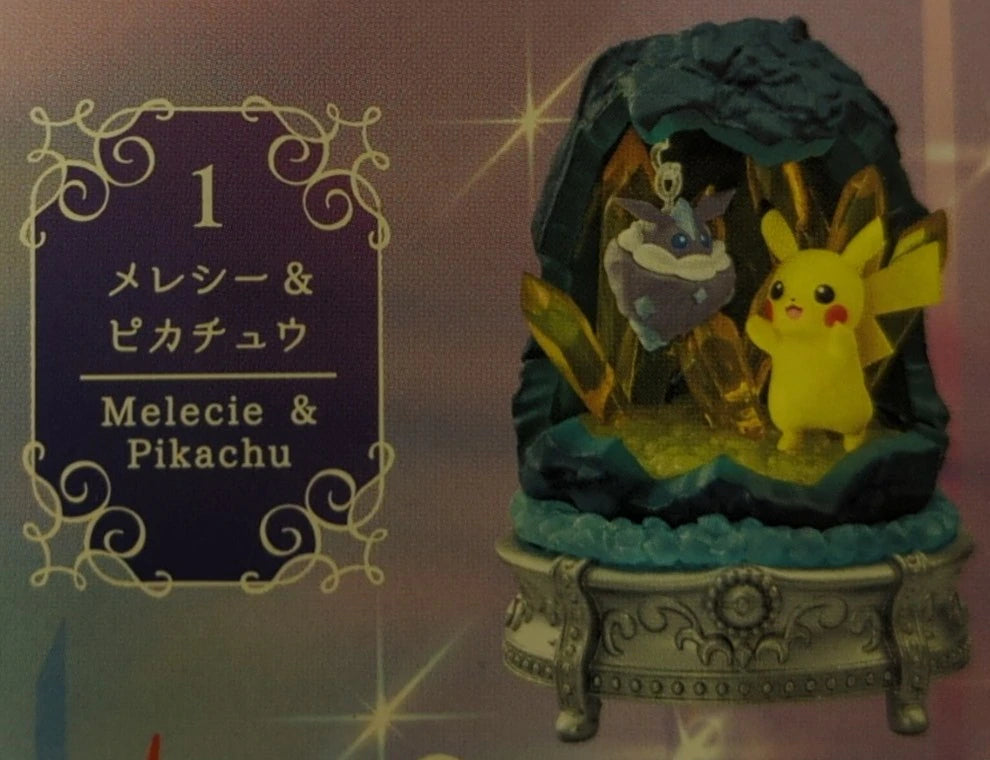 Re-Ment GEMSTONE COLLECTION Shining Miracle Pokemon Melecie and Pikachu 1