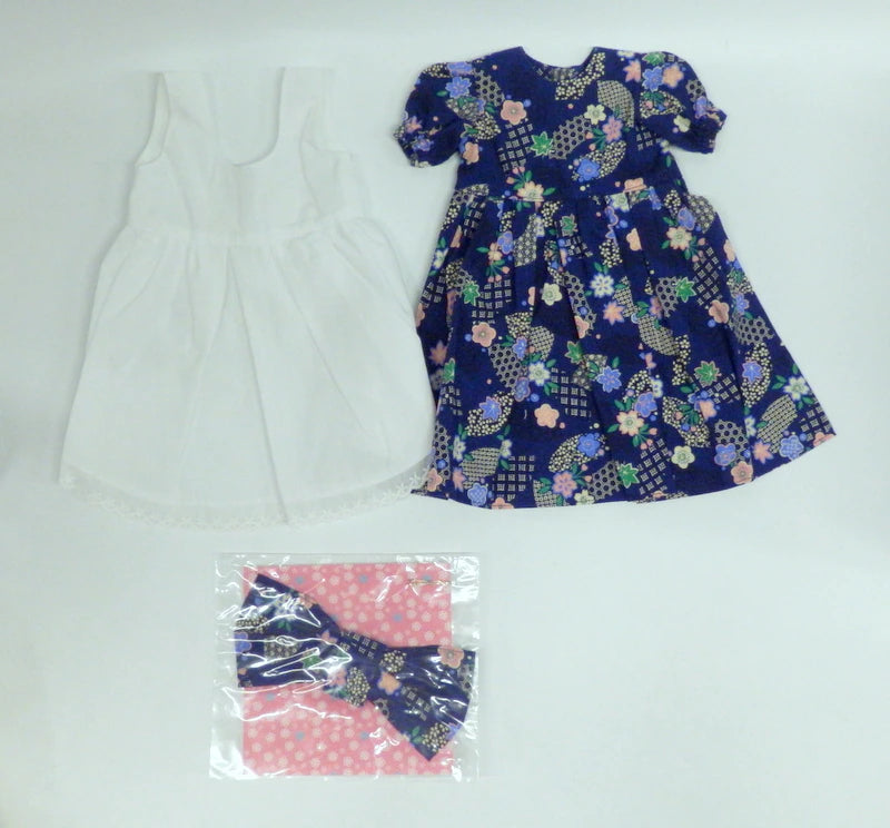 Doll Outfit SD16 size Japanese pattern One Piece And accessory set Navy