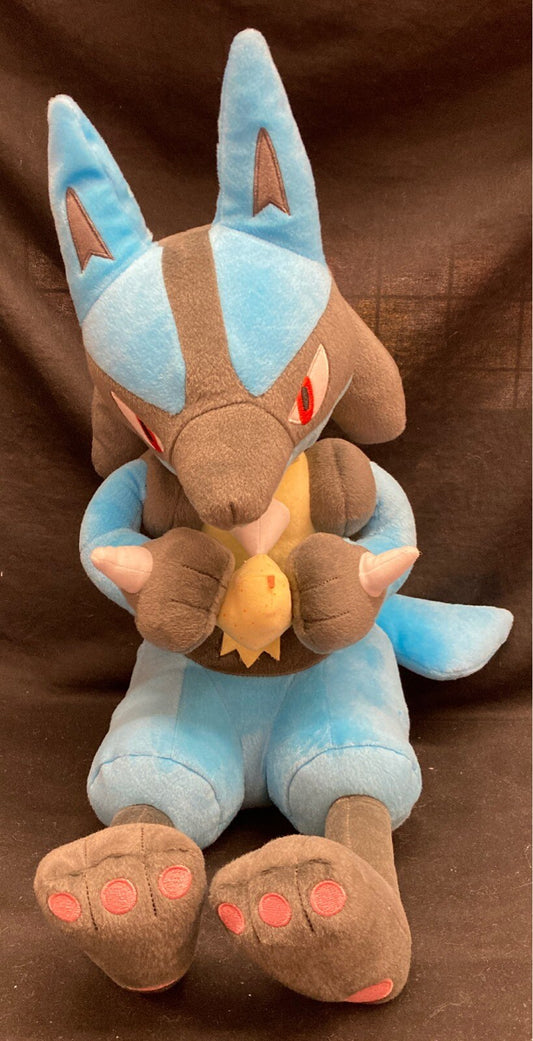 Bandai Spirits Mogu Mogu Time Massive Lucario Plush Stuffed Toy Pokemon Lucario