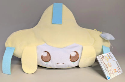Bandai Spirits PokePeace Large Face-Shaped Plush Pouch: Jirachi, Rowlet, Scorbunny, Jirachi