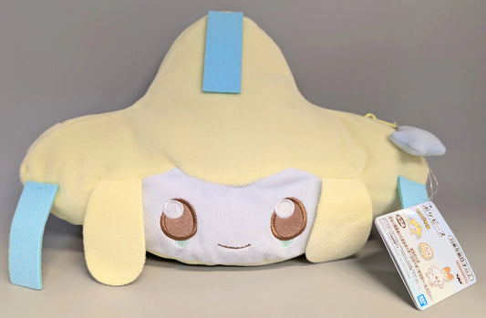 Bandai Spirits PokePeace Large Face-Shaped Plush Pouch: Jirachi, Rowlet, Scorbunny, Jirachi