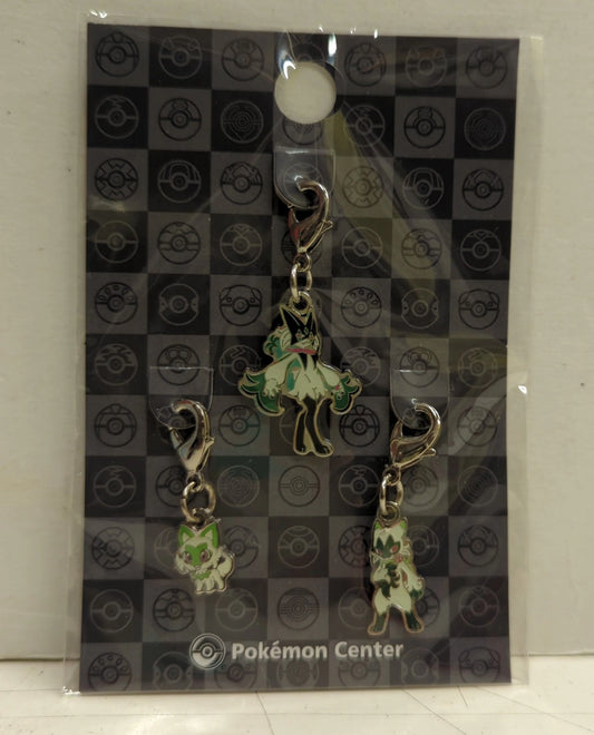 Pokemon National Encyclopedia Metal charm 906, 907, and 908: Pokemon Meowth, Nyarlock, and Mascagna