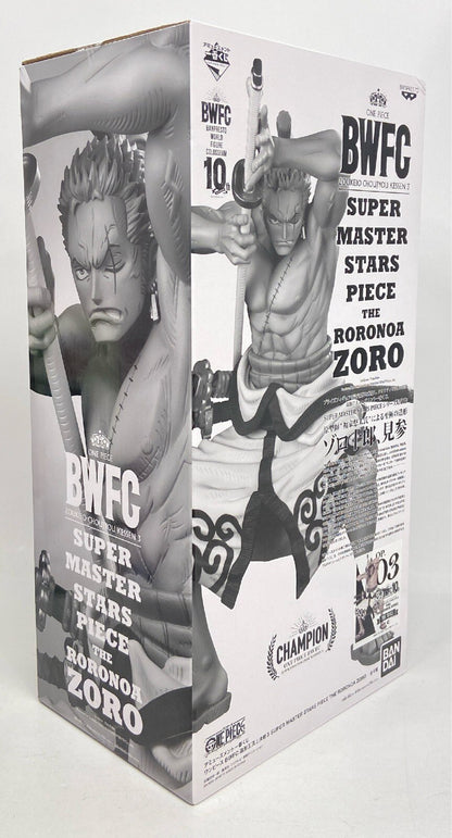 RFTERM0TOKEN Amusement Ichiban Kuji One Piece BWFC Zoukeiou-Choujokessen 3 SUPER MASTER STARS 03 C-Prize Zoro ( Zoro Juro) THE TONE Schwarz-Weiß-Farbgebung