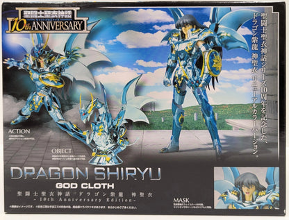 BANDAI Saint Seiya Myth Cloth Masami Kurumada Dragon Shiryu - God Cloth 10th Anniversary Edition
