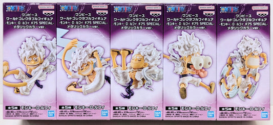 BANDAI SPIRITS WCF One Piece Gear 5 SPECIAL Monkey D Luffy metallic Color Ver.  5 Type Set