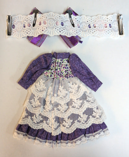 Doll Outfit Neo Blythe Size with headdress Lace One Piece