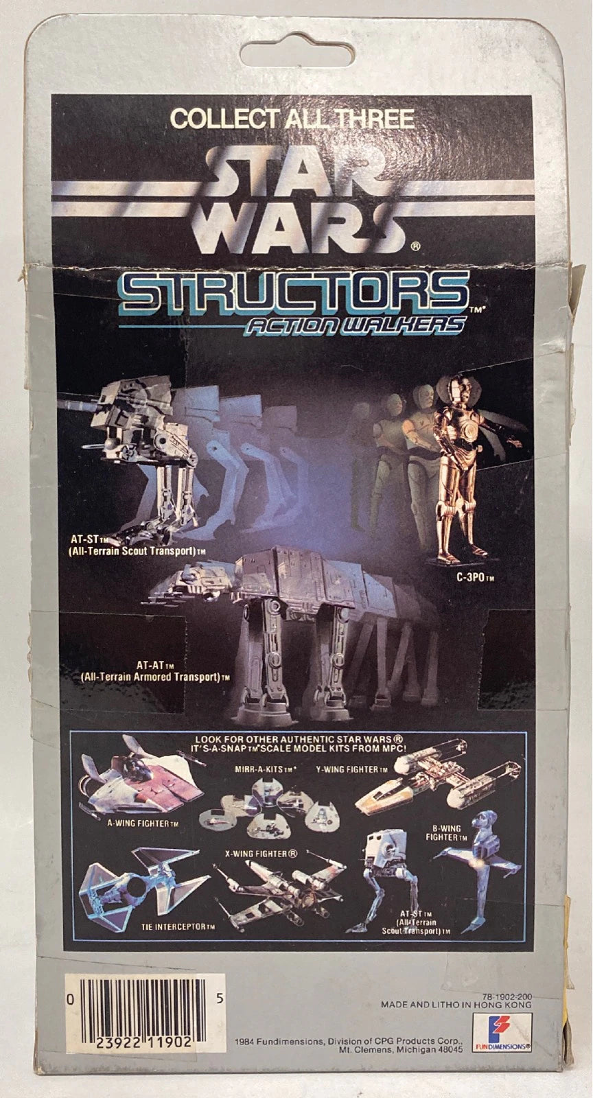 MPC STRUCTORS / ACTION WALKERS STAR WARS AT-AT (ALL TERRAIN ARMORED TRANSPORT)