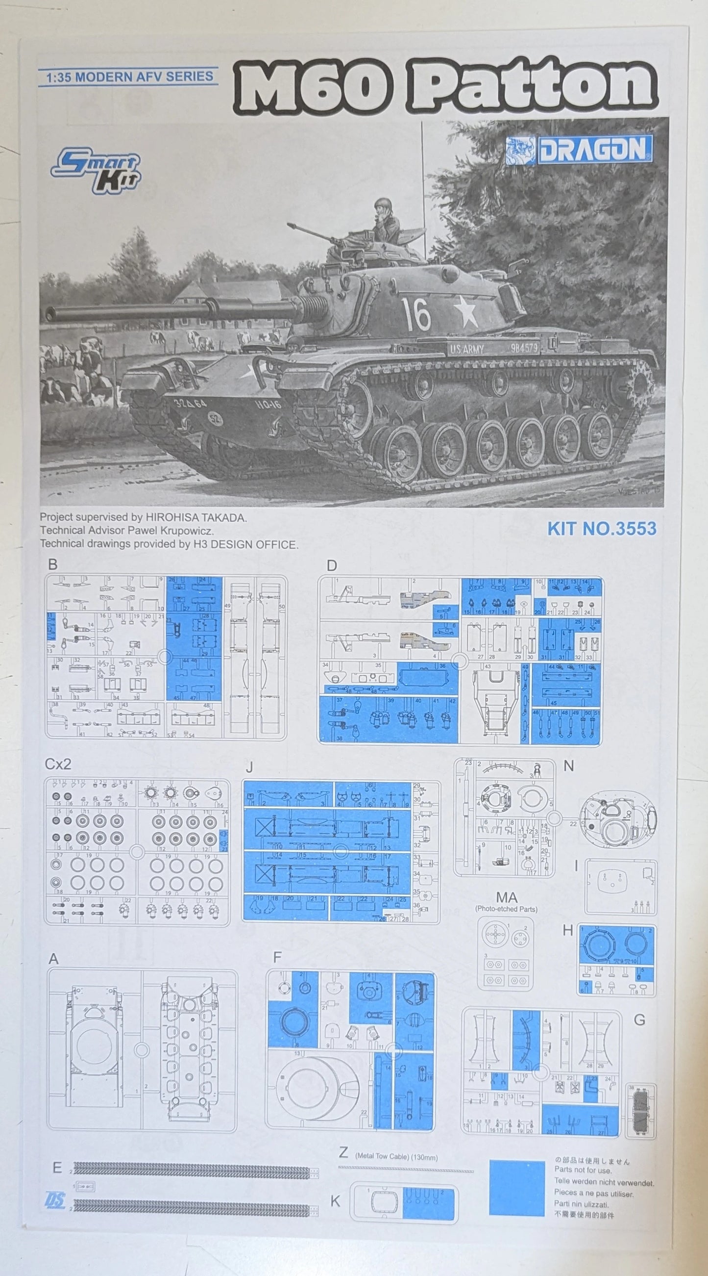 Dragón 1/35 SmartKit Ejército de América M60 Patton 3553