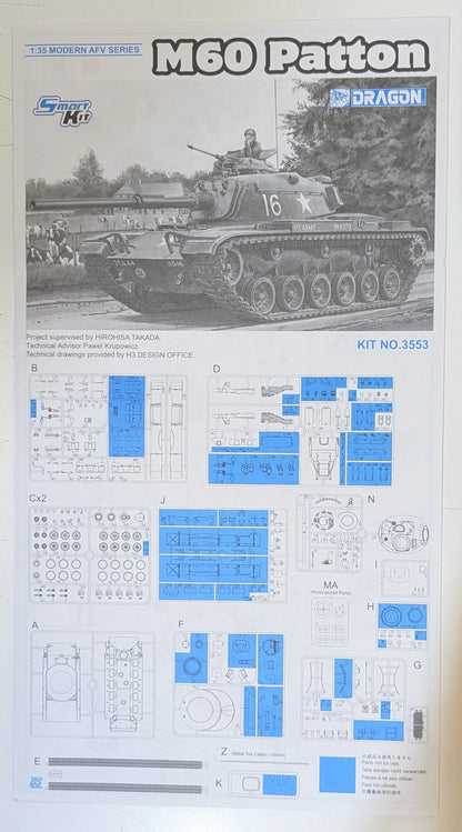 Dragón 1/35 SmartKit Ejército de América M60 Patton 3553