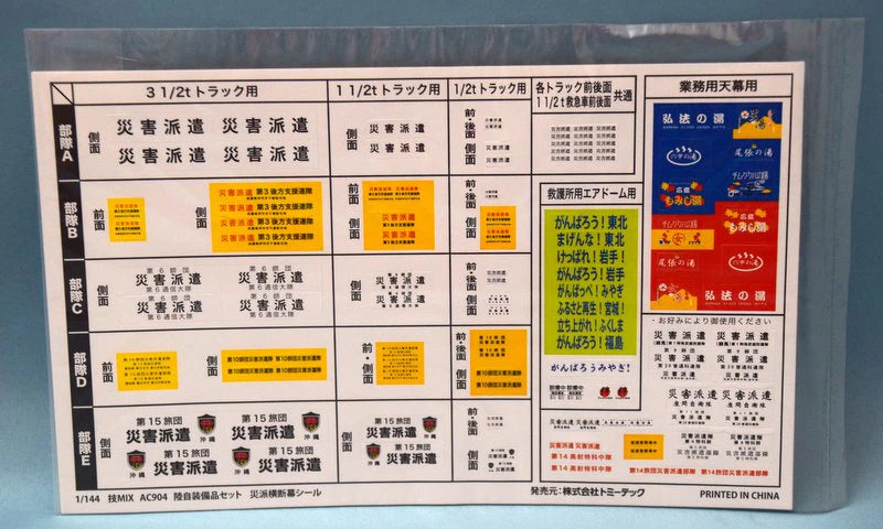 Tomytec 1/144 GiMIX Aircraft series Ground Self-Defense Force Equipment set Ground Self-Defense Force AC904