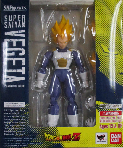 Bandai SH Figuarts Dragon Ball Z Super Saiyan Vegeta Premium Color Edition