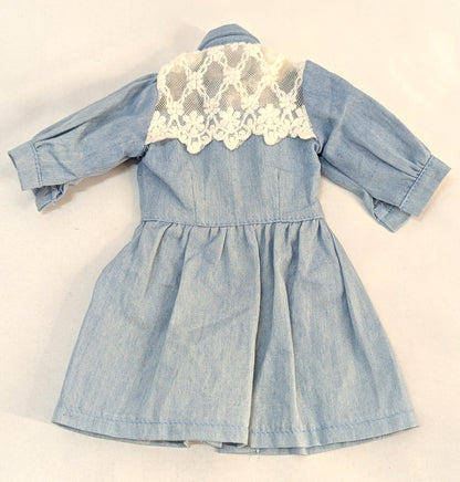 Abito per bambola da 60 cm e oltre (SD, DD, ecc.) Abito in pizzo azzurro