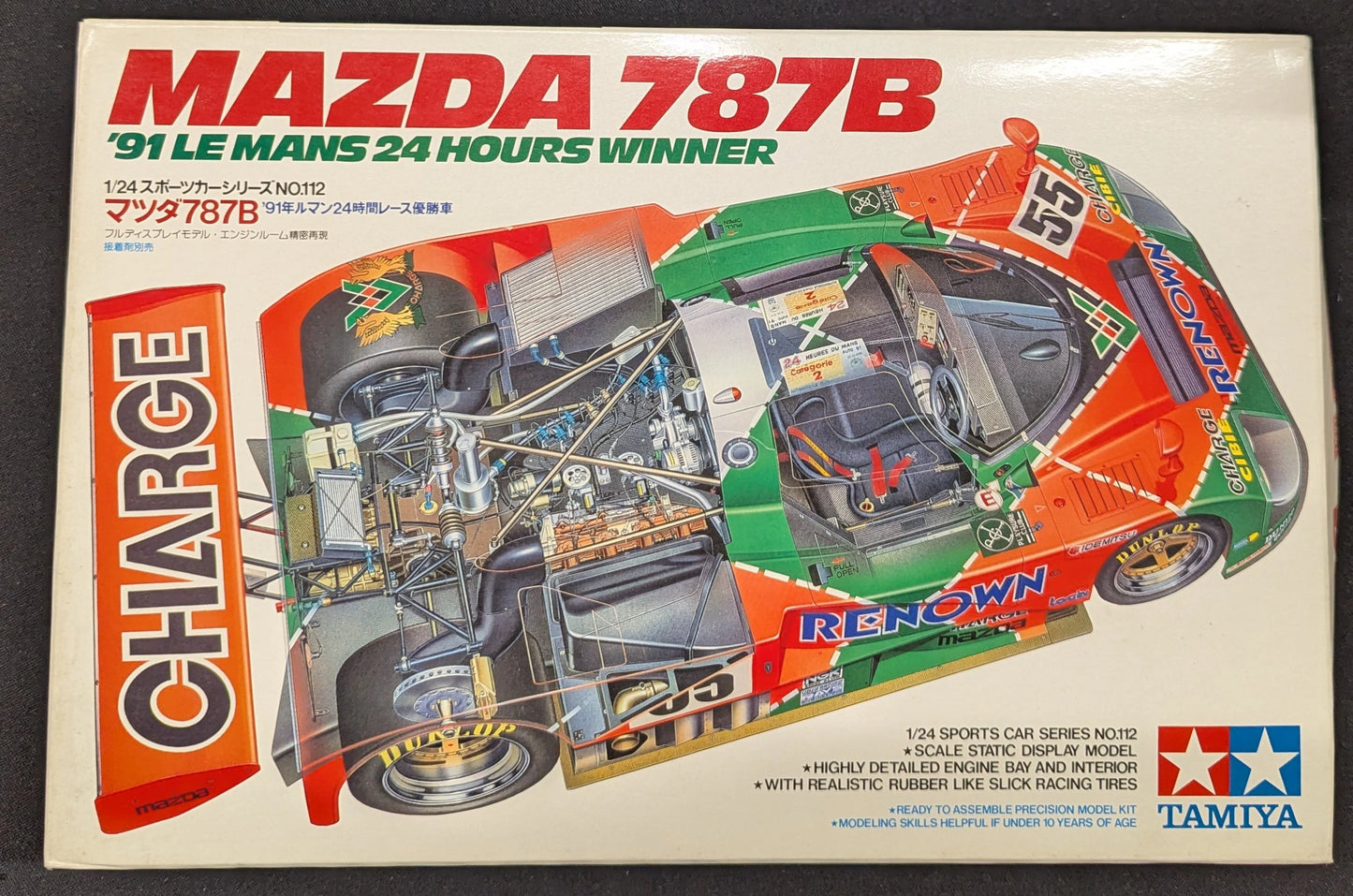 Tamiya 1/24 Sports Car series No.1 1 2 Mazda 787B/'91 Le Mans 24 Hours Winner 24112