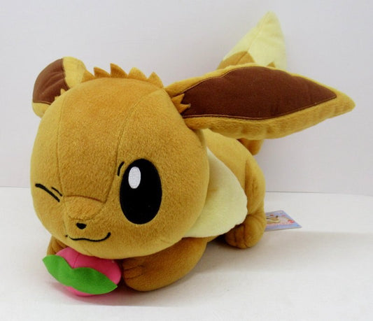 Bandai Spirits Munching Time Massive Eevee Plush Stuffed Toy Pokemon Eevee