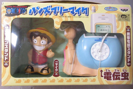 Banpresto One Piece electricity Den insect hands-free microphone Luffy / one-piece electric Den insect hands-free microphone