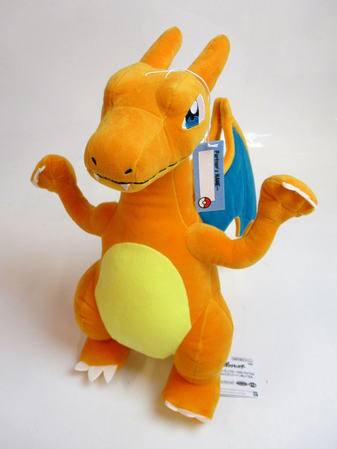 BANDAI SPIRITS Hello Partner Mega Charizard Plush Stuffed Toy Pokemon Charizard