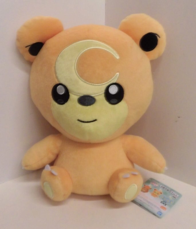 Bandai Spirits Korotto Manmaru Nuigurumi Plush Hitomi with Round Eyes Vulpix, Teddiursa, and Colink Teddiursa