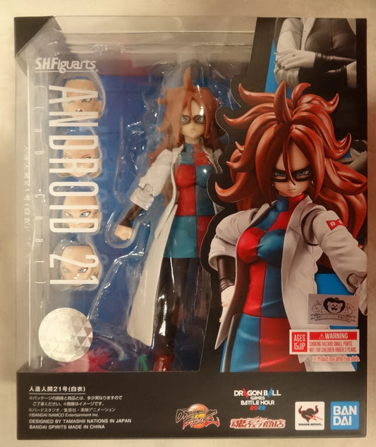 BANDAI SPIRITS SHFiguarts Dragon Ball FighterZ Android 21 (White Coat)
