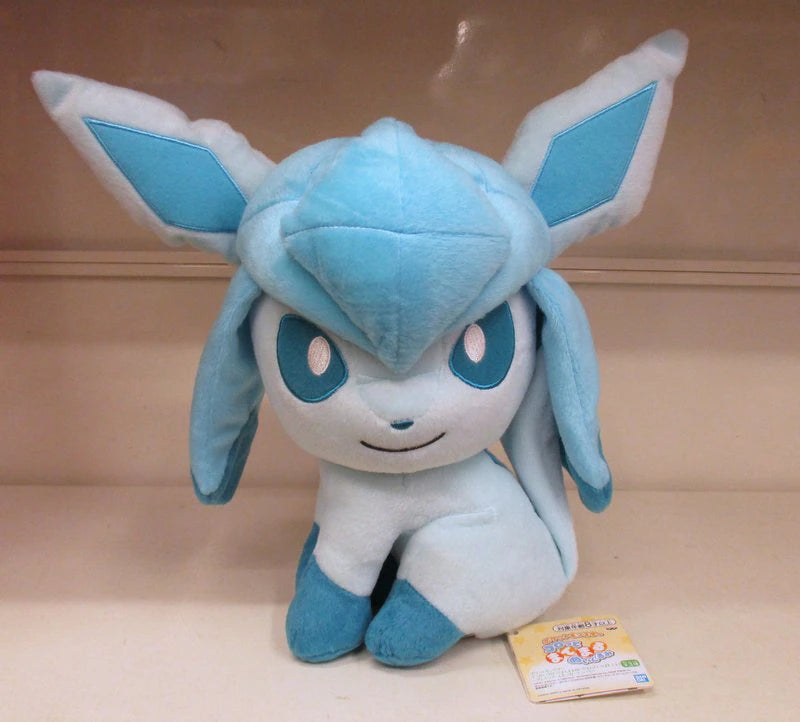 Banpresto Big Round Korotto Manmaru Nuigurumi "Wagging Tail" Glaceon, Emonga, Wanpachi Glaceon