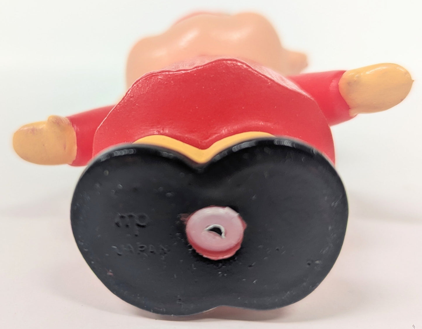 Fujiya Robe rouge avec mains et bras Poupée Peko-chan douce Sofubi Robe rouge avec mains et bras 85mm