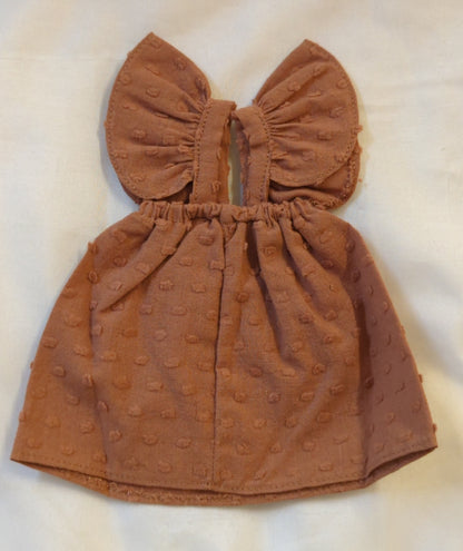 Doll outfit, brown dress