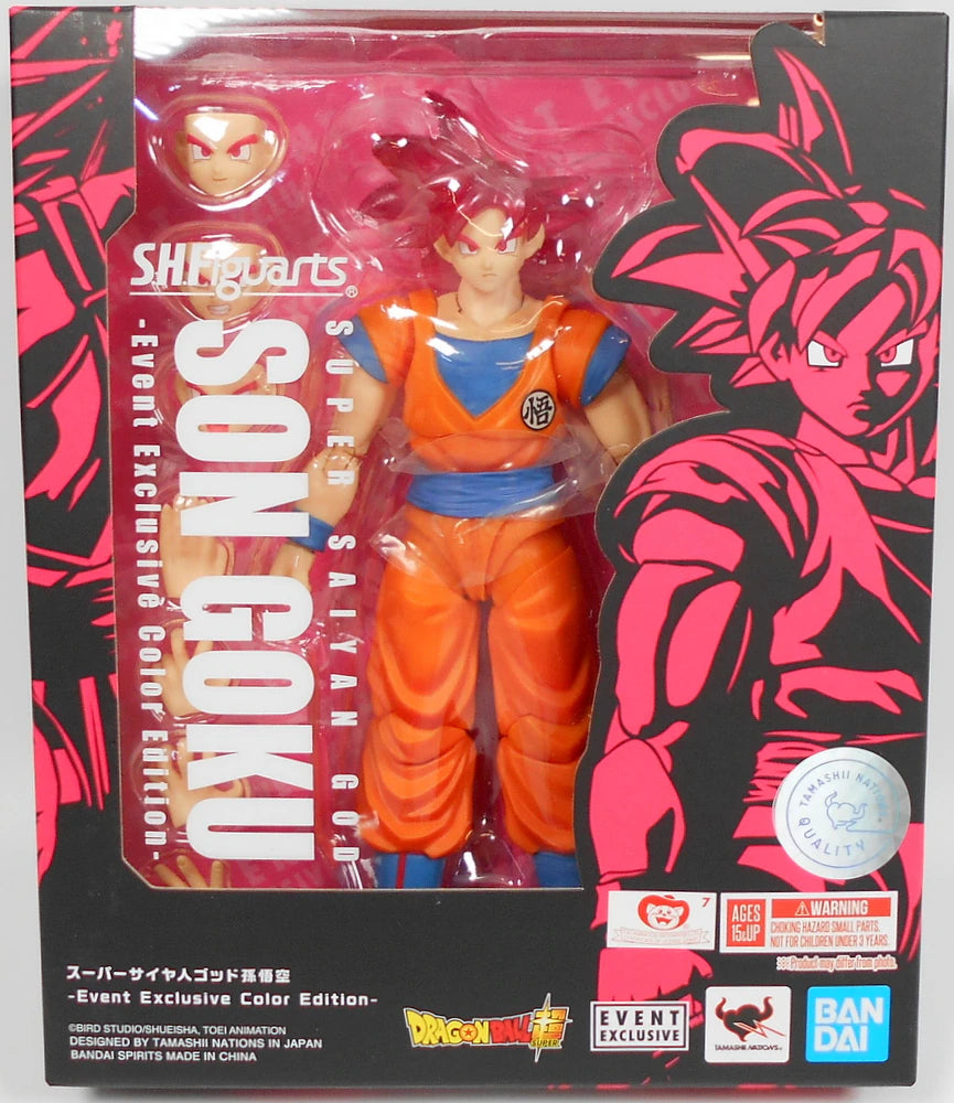 Bandai SH Figuarts Dragon Ball Super Saiyan God Son Goku/Event Exclusive