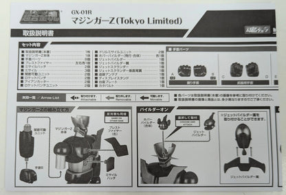 Bandai Spirits Soul of Chogokin Mazinger Z Tokyo Limited GX-01R