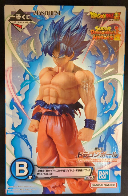 Bandai Spirits Ichiban Kuji Dragon Ball SUPER DRAGONBALL HEROES 5th MISSION B Prize Son Goku (Super Saiyan God Super Saiyan, Space Tree Power) MASTERLISE