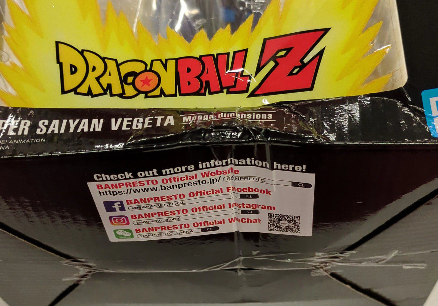 Bandai Spirits Grandista Dragon Ball Z Super Saiyan Vegeta Manga Dimensions